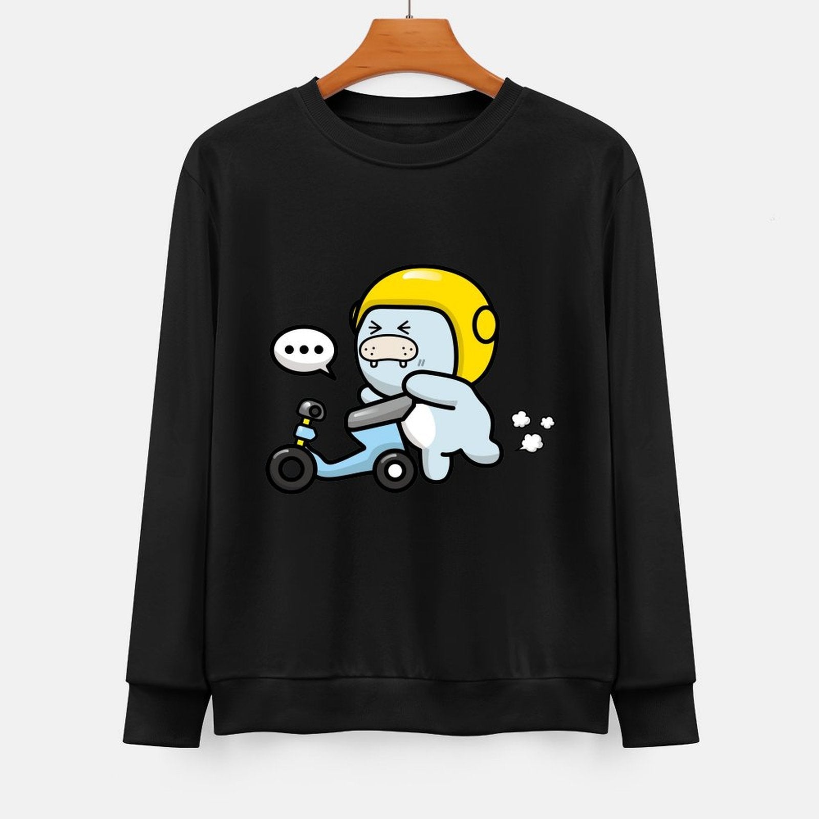 Front Patterned Long Sleeve TopLooseFit Daily